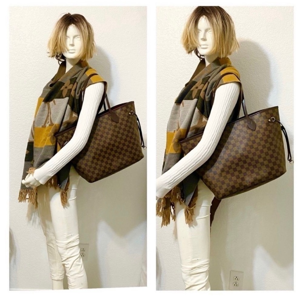 LOUIS VUITTON Damier Ebene Neverfull MM Tote Shoulder Bag SP3098 - Picture 4 of 17